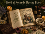 Herbal Remedy Recipe Book | Herbal Teas, Tinctures, Salves, Syrups, Poultices | Materia Medica | Apothecary Inventory | Instant Download