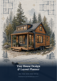Tiny House Design & Layout Planner Floor Plan Grid, Budget Tracker, Build Log | THOW Planning Journal | Instant Download