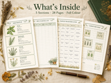 Medicinal Herb Growing & Harvesting Guide — Printable Planner | Instant Download PDF