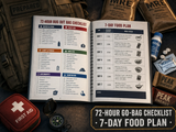 Bug Out Bag & 7-Day Disaster Kit | Printable PDF Planner | Wildfire, Hurricane, Flood, Civil Unrest | 72-Hour Go-Bag Checklist | Evacuation Plan | Family Survival Guide | Instant Download
