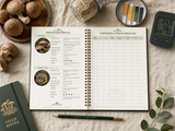 FREE Medicinal Mushroom Cultivation & Harvest Planner | Lion's Mane, Reishi, Shiitake, Turkey Tail, Oyster, Chaga | Grow Logs, Harvest Tracker, Medicinal Recipes | Instant Download
