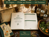 Tincture & Infusion Making Recipes & Planner | Printable Herbal Apothecary Planner| Instant Download