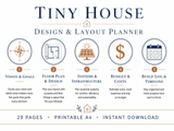 Tiny House Design & Layout Planner Floor Plan Grid, Budget Tracker, Build Log | THOW Planning Journal | Instant Download