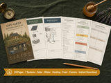 Off-Grid Systems Checklist | Solar, Wind, Water, Heating, Waste, Food, Communications & Tools | Maintenance Logs | Seasonal Audit | Instant Download