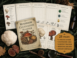 FREE Medicinal Mushroom Cultivation & Harvest Planner | Lion's Mane, Reishi, Shiitake, Turkey Tail, Oyster, Chaga | Grow Logs, Harvest Tracker, Medicinal Recipes | Instant Download