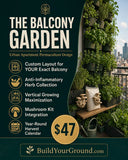 Custom Created Urban Apartment Permaculture Design -The Balcony Garden - Custom Plan Created Specifically for Your Balcony